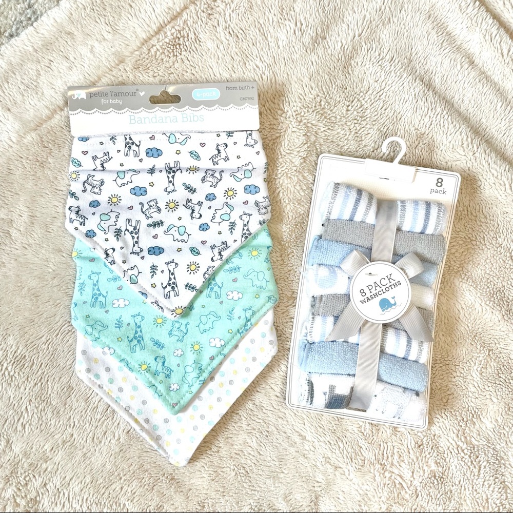 Bandana bibs/ wash cloths